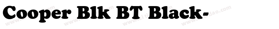 Cooper Blk BT Black字体转换